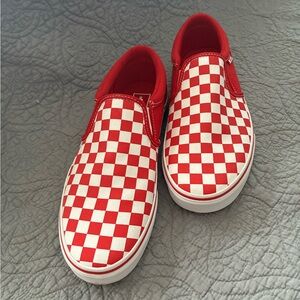 Vans Classic Red and White Checkered Sneakers